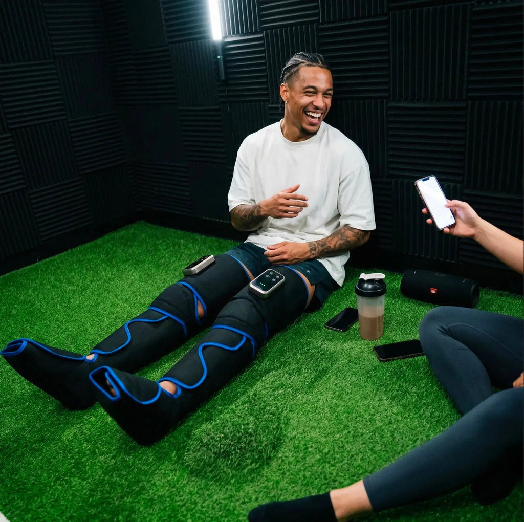 Air Pressure Pro - Bottes de Massage par Compression d'Air 360° Pieds et Mollets, Chaleur Intégrée Pulsax