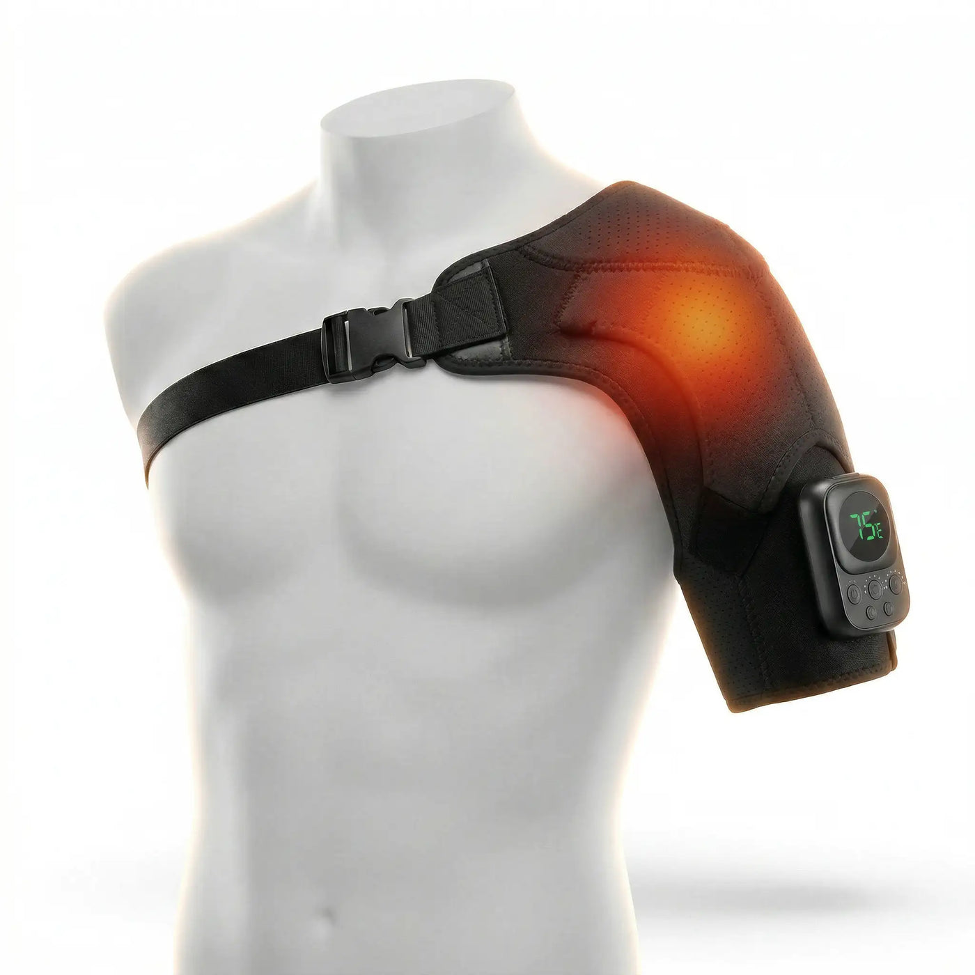 Masseur Chauffant Épaules Dos et Cervicales Sans Fil — Ceinture de Massage Portable Chaleur et Vibration Pulsax