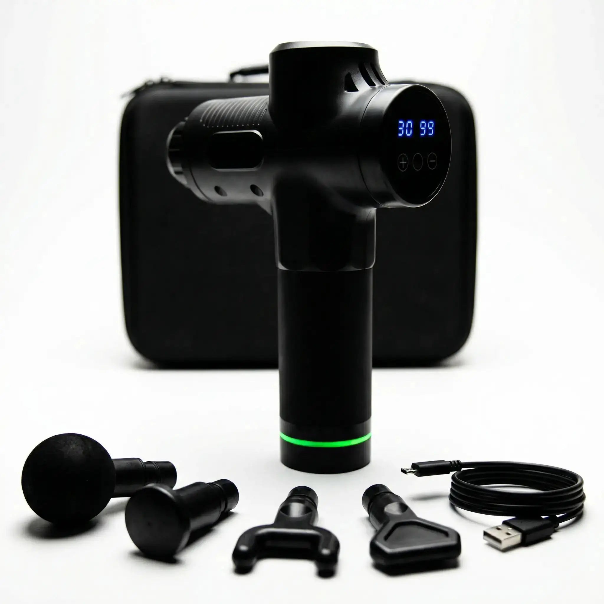 Pistolet de Massage à Percussion DeepHit Pro — Chaleur et Froid, 6 Vitesses, Moteur Silencieux, Portable Pulsax