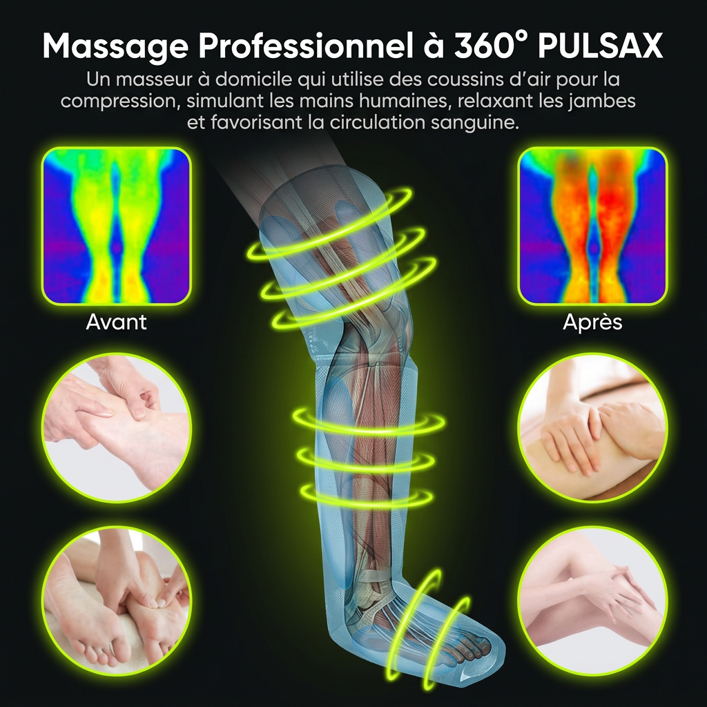 Air Pressure Pro - Bottes de Pressothérapie 3 Modes Pulsax